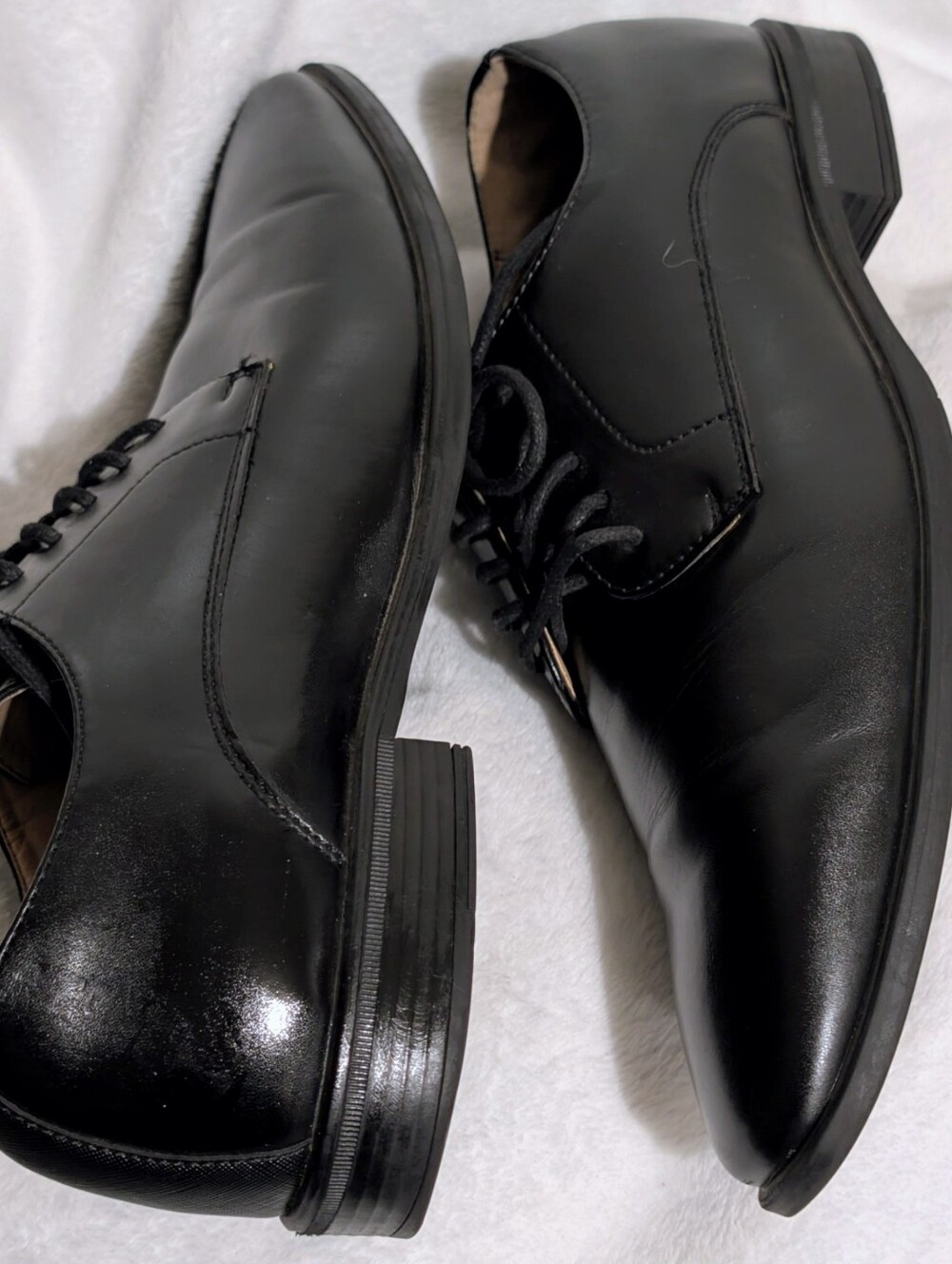 JF Ferrar Men's Black Lace-Up Dress Shoes Size 10M